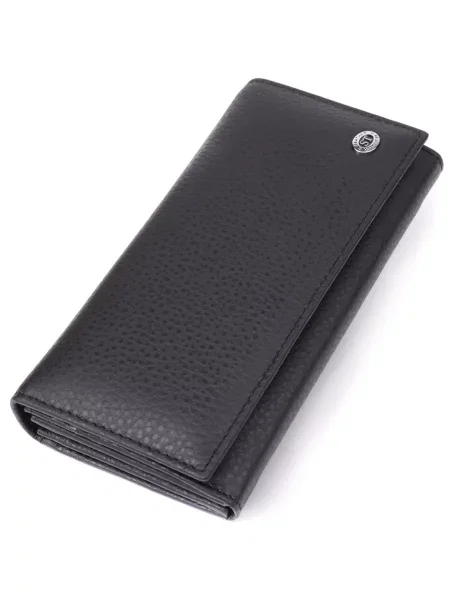 Кожаный кошелек St Leather Accessories черный