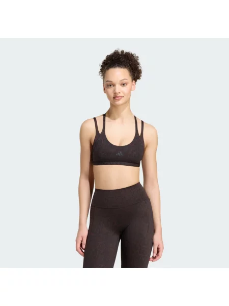 Biustonosz o lekkim wsparciu Optime Workout Snake Strappy czarny