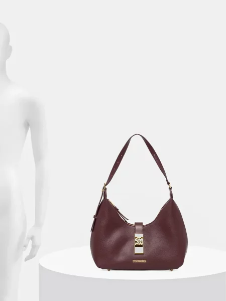 Кожаная сумка хобо Steve Madden