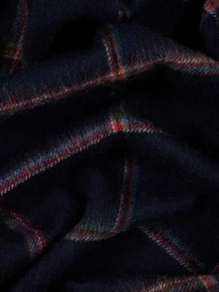 Fular Paul Smith de lână în carouri albastru
