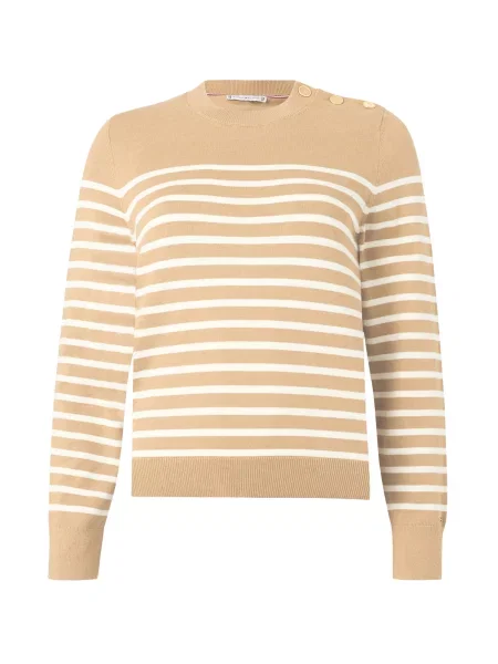 TOMMY HILFIGER Pulover maro cămilă alb