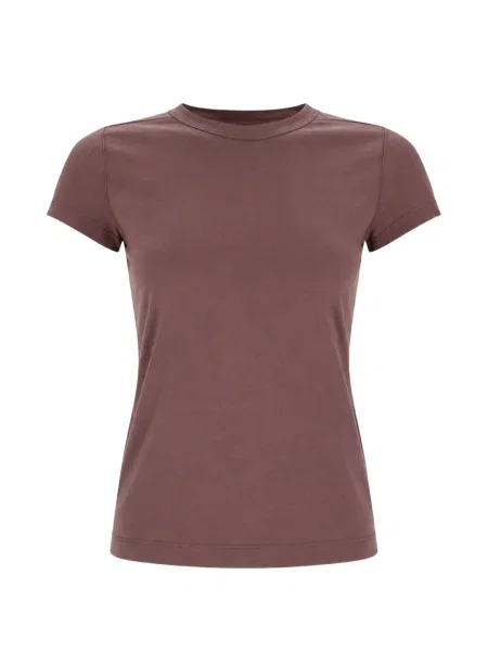 Scurt tricou Rick Owens cu decolteu rotund maro