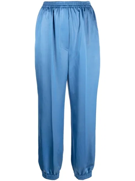 Pantaloni Nanushka din satin albastru