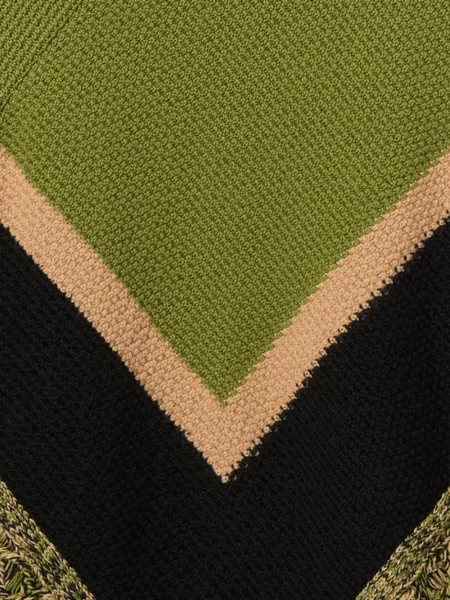 Poncho La Doublej cu broderie verde