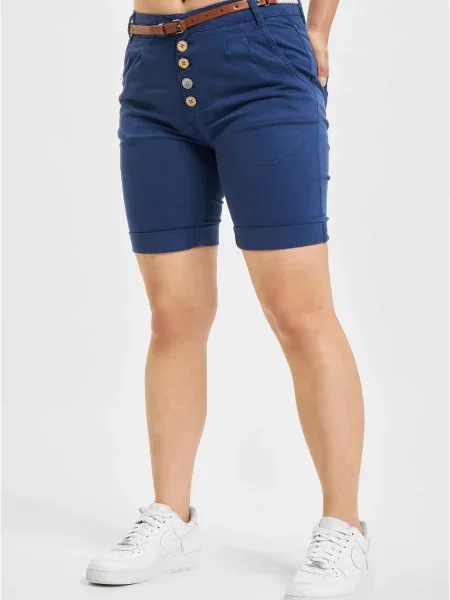 DEF Plisované nohavice námornícka modrá