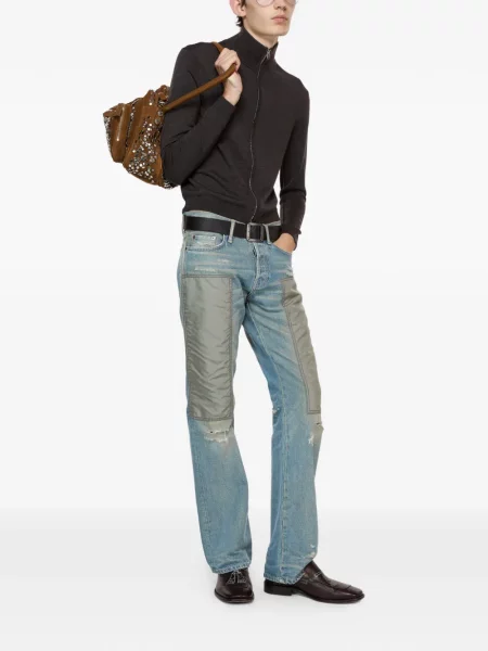 Blugi Acne Studios zdrențuiți albastru