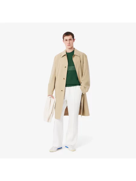 Lacoste T-Shirt Z Okrągłym Dekoltem Ze Wzorem Classic Fit Ciemnozielony zielony