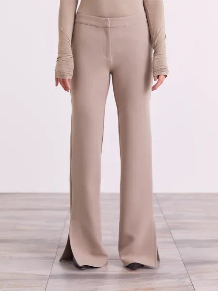 ABOUT YOU x Iconic by Tatiana Kucharova Pantaloni Edina închis bej