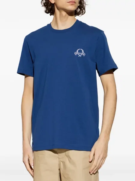 Tricou Moschino cu broderie albastru