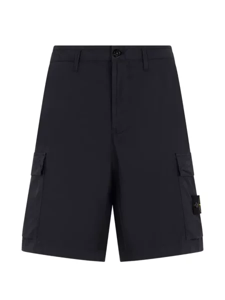 Pantaloni scurți cargo Stone Island cu strasuri albastru