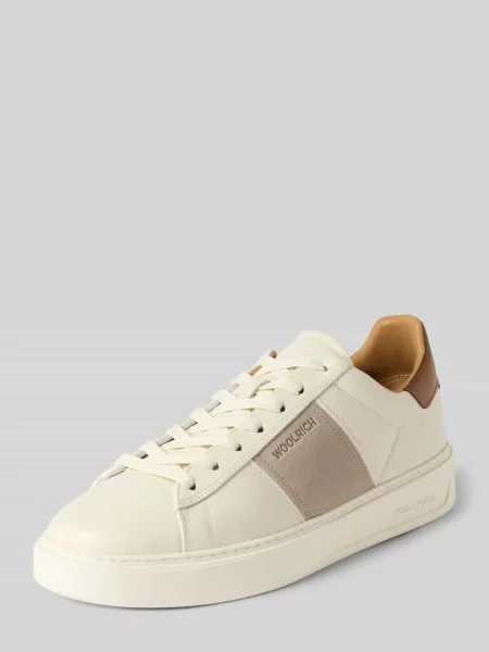Sneakersy z naturalnej skóry model Classic Court' Woolrich białe