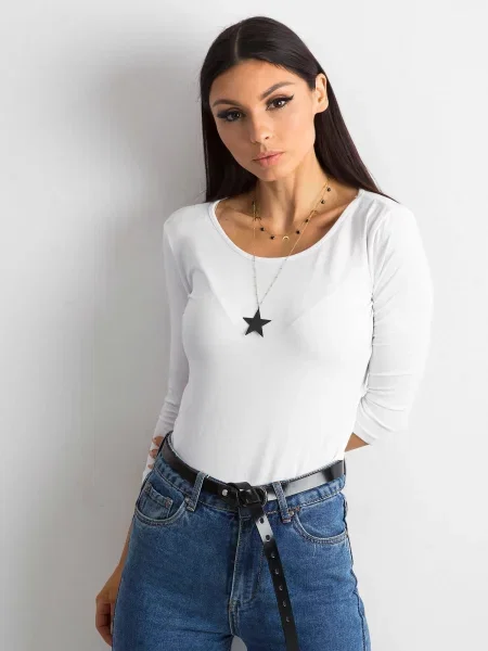 Bluză Fashionhunters alb