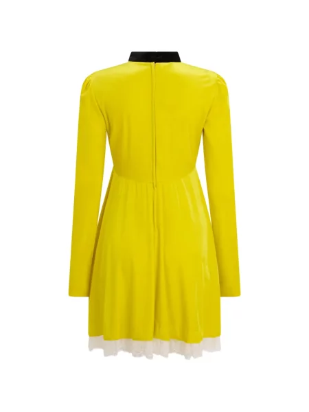 Rochie mini Philosophy Di Lorenzo Serafini din dantelă galben