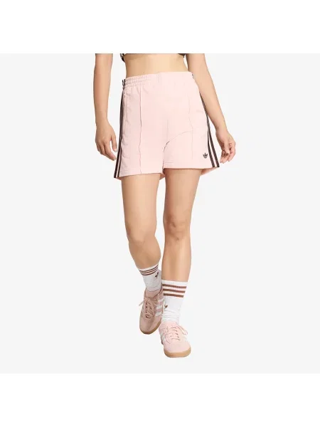 Pantaloni scurți adidas Firebird Classic Shorts Sandy Pink/ Aurora Coffee L roz