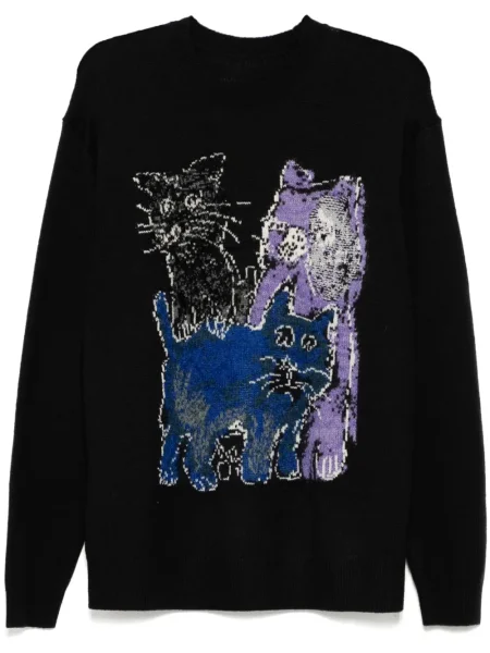 Pulover Jnby cu decolteu rotund negru