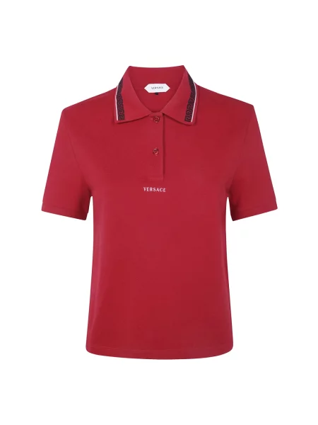 Koszulka polo Versace z logo czerwona