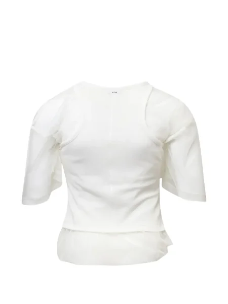 Top Ych plasă alb