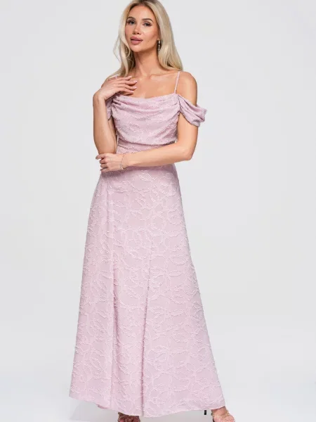 Rochie Edoti din dantelă alb