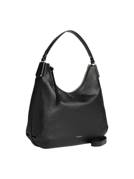Torebka hobo Coccinelle skórzana czarna