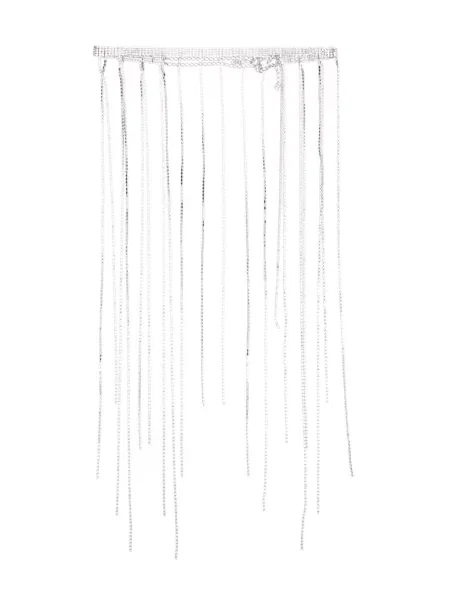 Pasek Loulou z kryształkami srebrny