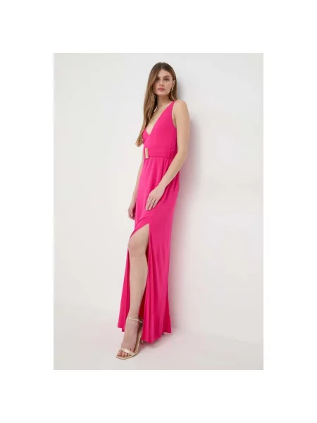 Pinko sukienka maxi oversize różowy