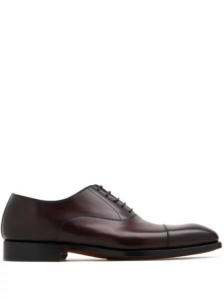 Oxford Magnanni din țesătură twill maro