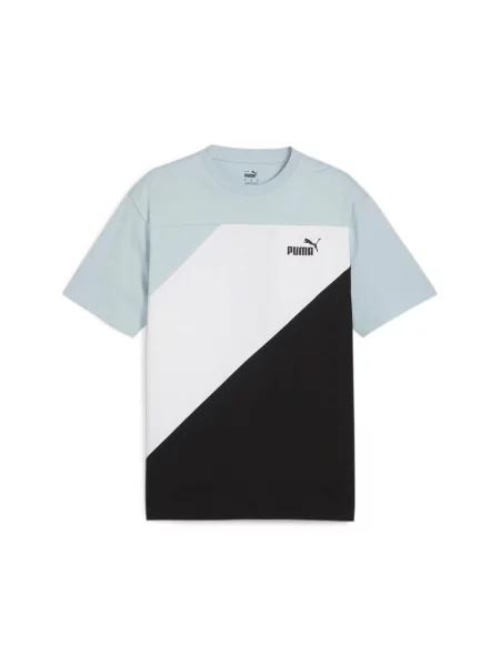 Koszulka Mężczyzna Puma Power Colorblock turkusowy niebieska