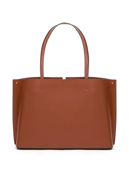 Geantă shopper Valentino Garavani maro