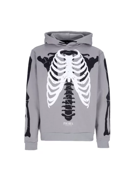 Lekka bluza sportowa Phobia Archive z długim rękawem szara