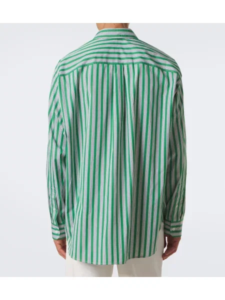 Cămașă Loewe cu dungi din poplin verde