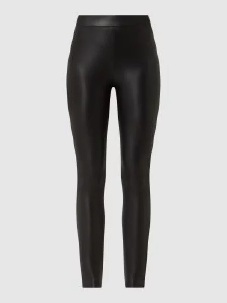 Legginsy z imitacji skóry model ‘Cool’ Only czarne