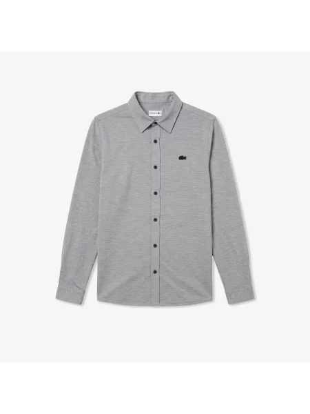 Lacoste Koszula Z Długim Rękawem Szary czarna