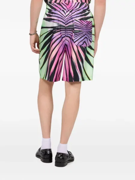 Pantaloni scurți Roberto Cavalli cu imagine negru