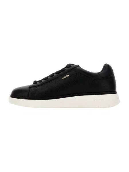Sneakersy Boss skórzane czarne