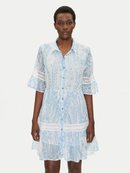 Iconique Rochie tip cămașă albastru