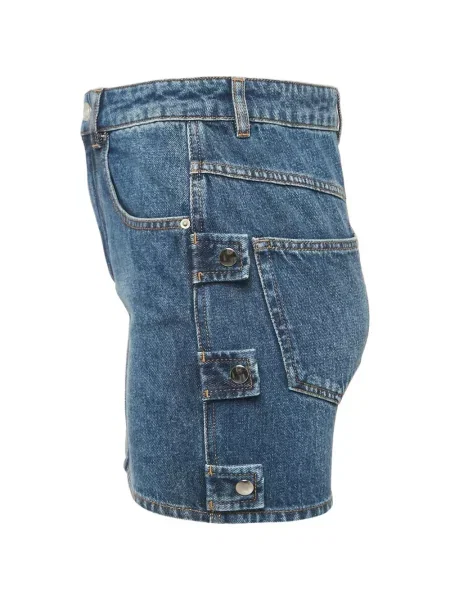 Fustă din denim Marant Etoile cu cataramă albastru