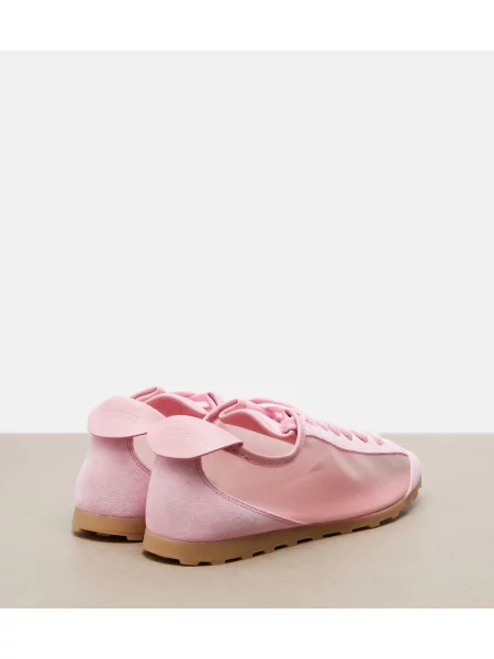 Sneakerși Jacquemus din piele de căprioară tenis roz