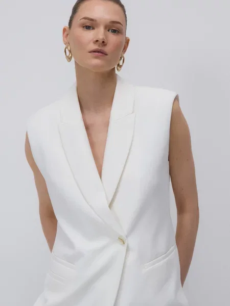 Reserved Oversize жилет до костюма білий