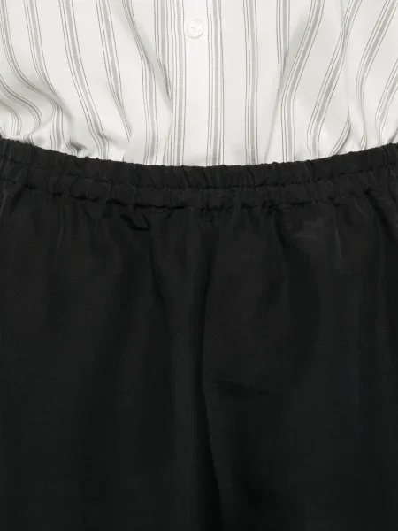 Pantaloni The Row de mătase negru