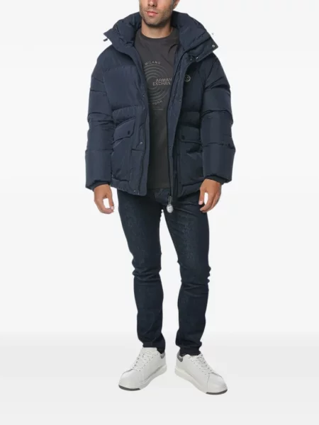 Geacă Armani Exchange cu glugă albastru