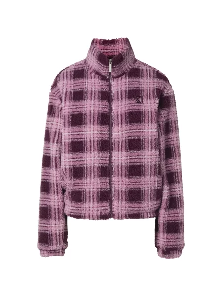 Karl Kani Jachetă fleece mov zmeură deschis roz