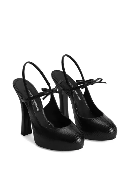 Pantofi cu toc Dolce & Gabbana cu funde negru