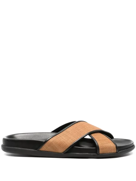 Sandale Ancient Greek Sandals din piele fără toc negru