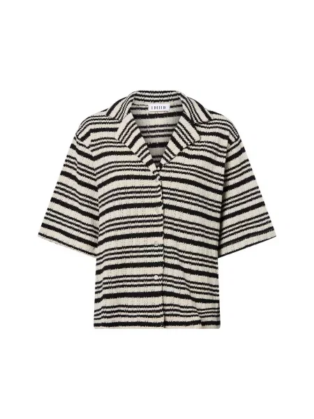 EDITED Bluzka z krótkim rękawem Karlotta Kobiety biały|czarny w 34 biała