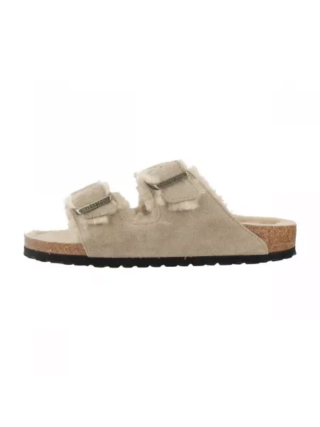 Sneakers Birkenstock Arizona Shearling Suede Leather/ Fur Taupe EUR 36 bézs