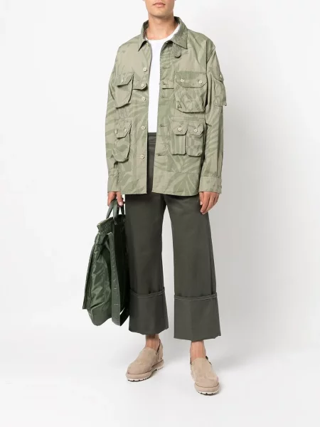 Bunda Engineered Garments s potiskem zelená