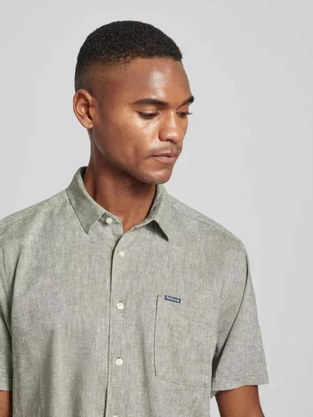 Barbour Shirt Dept Summer koszula lniana zielona