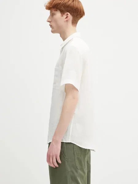 Льняная классическая ошейниковый рубашка A.p.c. белая