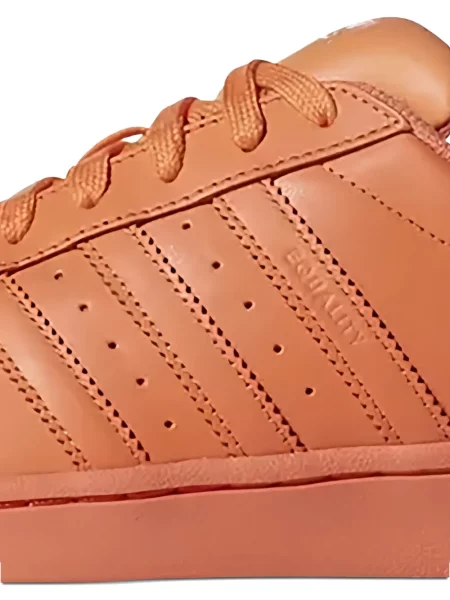 Sneakerși Adidas Superstar cu șireturi din dantelă gri