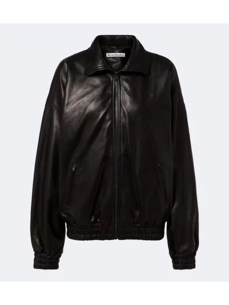 Geanta de piele Acne Studios negru